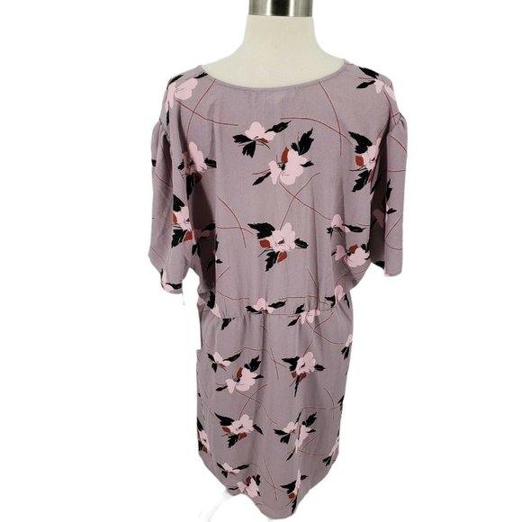 Leith Purple Quail Cherry Side Button Mini Dress - Picture 4 of 9